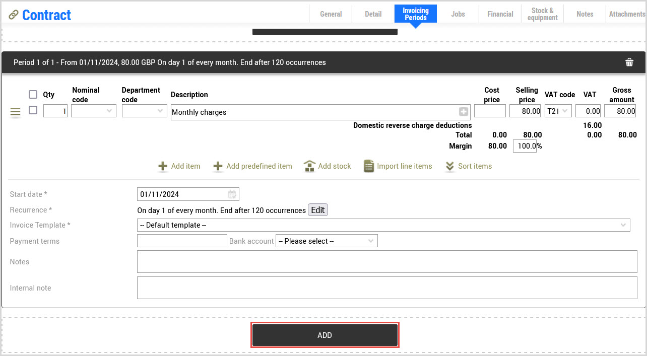 Multiple Invocing Articles